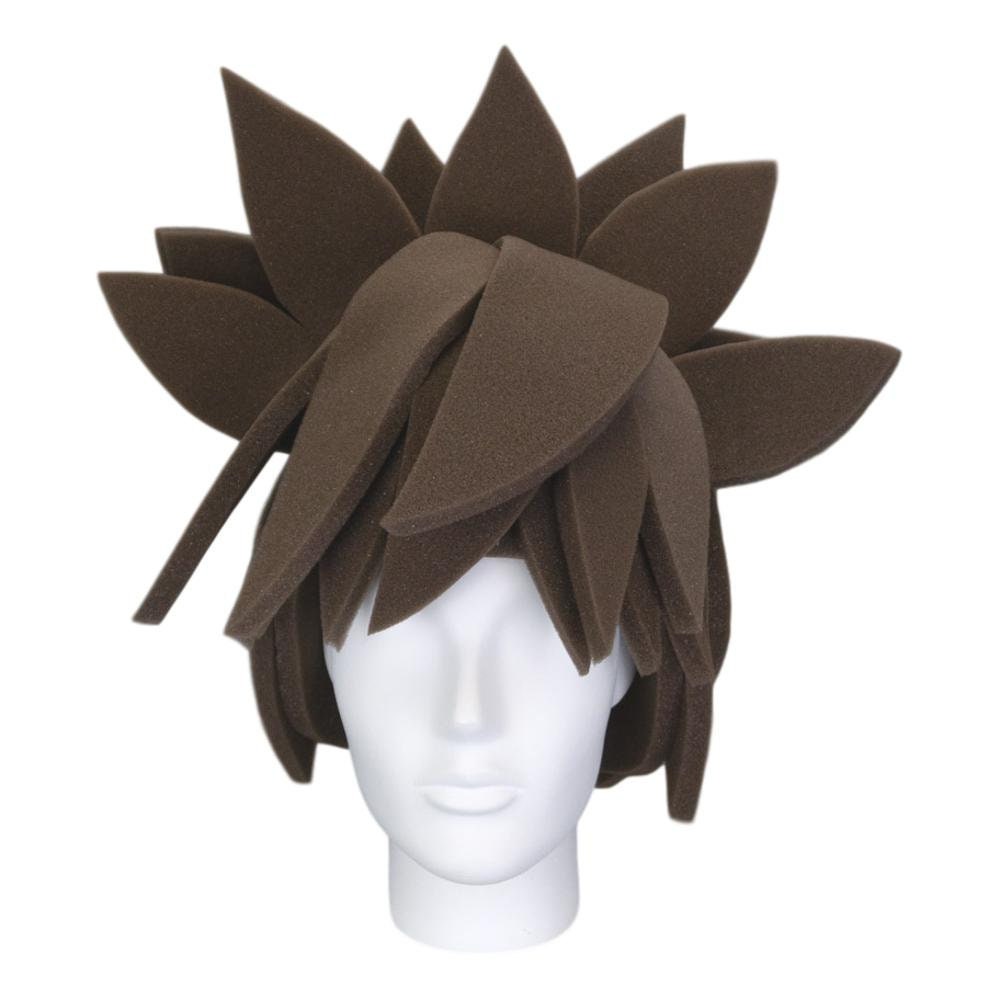 Brown Cartoon cosplay costume girl wig accessories props hair with glasses or headdress 