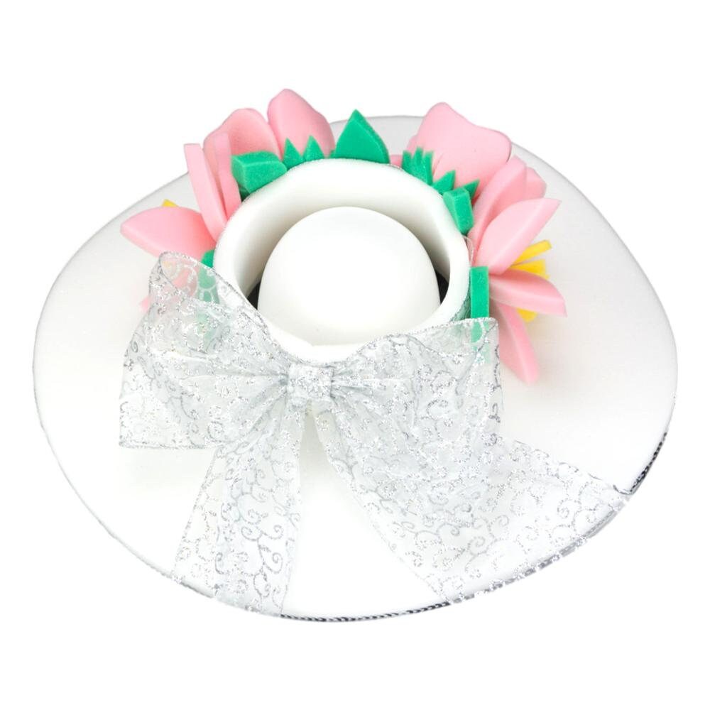 Foam Party Hats Pink Flowers Bride Wide Brim Hat Wedding Etsy