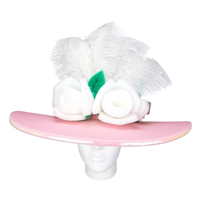 Foam Party Hats Luxurious Large Wide Brim Hat Kentucky Derby Etsy