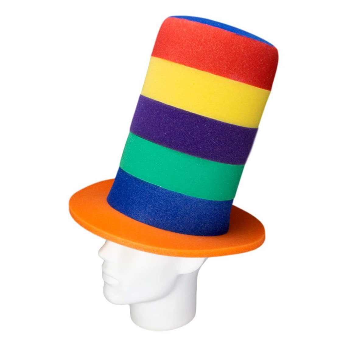 Foam Party Hats Rainbow Top Hat Crazy Hat Rainbow Hat Etsy