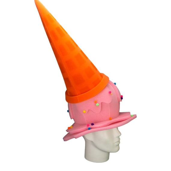 Chapeaux de fête en mousse Chapeau de cône de crème glacée Chapeau de fête  à la
