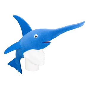 Foam Party Hats Swordfish Hat - Handmade Animal Hat - Custom Swordfish Hat - Nautical Deco Hat - Ocean Fish Hat - Fish Hats for Men