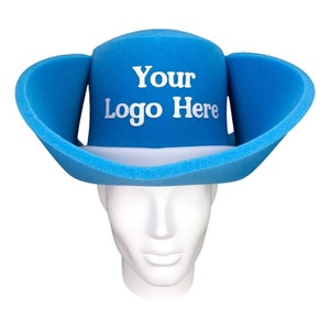 CHAPÉUS DE FESTA DE ESPUMA: Chapéu de cowboy personalizado - Chapéu de cowboy maluco - Chapéu de cowboy grande de espuma - Chapéu de cowboy com mensagem personalizada - Chapéu de cowboy para menino e menina - Chapéu de festa