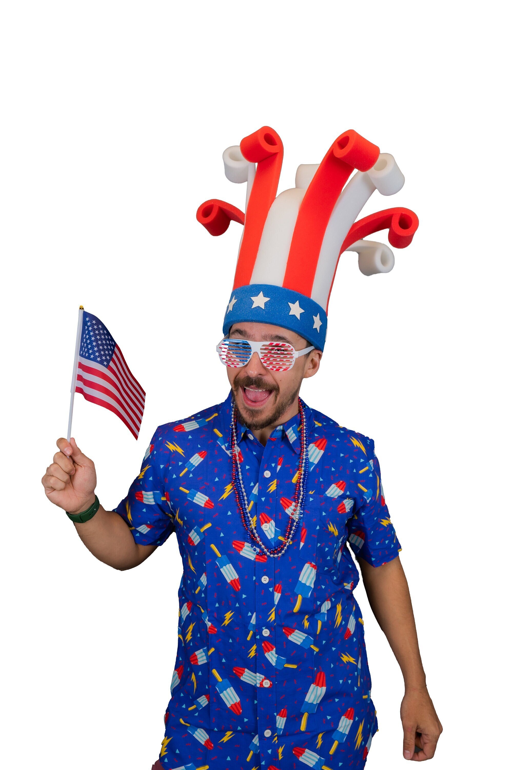 USA-Flagge & Onkel Sam Hut Set – 91,5x152 Cm Flagge + Hut Für Kostüm & Feiern