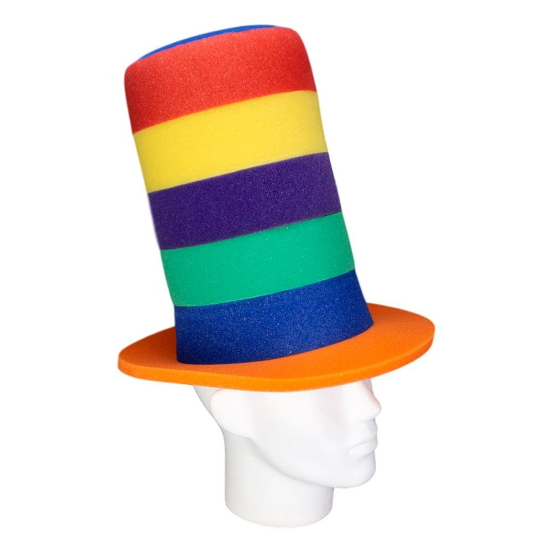 Foam Party Hats Rainbow Top Hat Crazy Hat Rainbow Hat Etsy