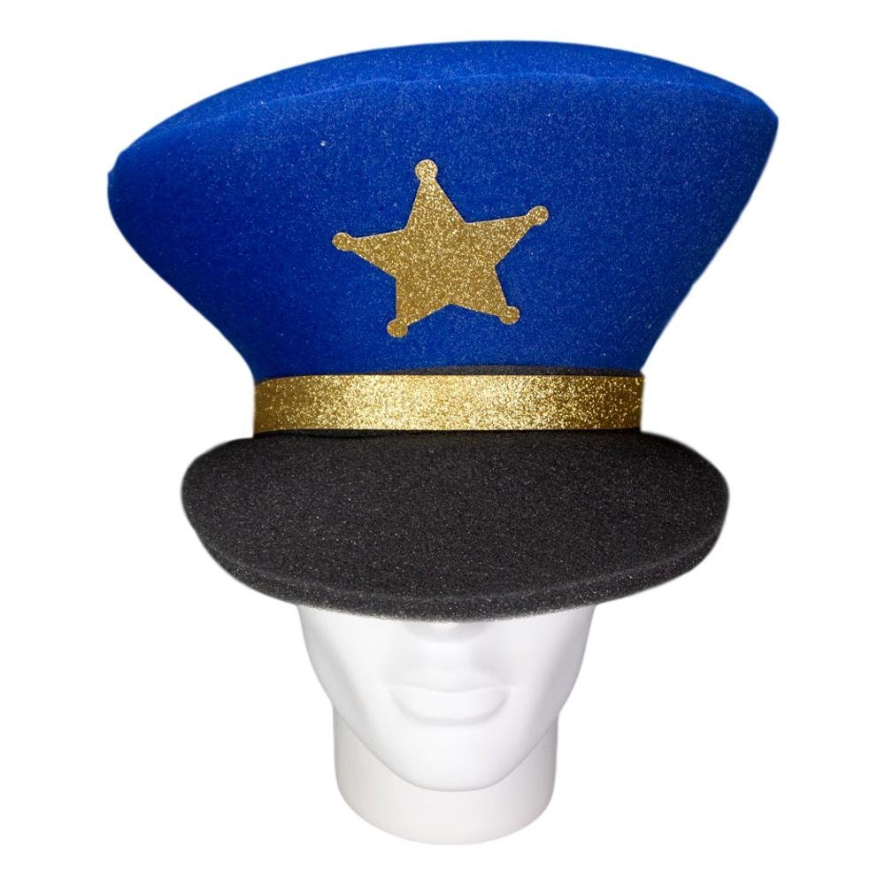 Foam Party Hats Police Hat - Police Graduation Party Hat - Handmade Gift - Cosplay Police Hat - Photobooth Props - Halloween Costume Hat