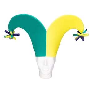 Foam Party Hats Mardi Gras 2 Colors Jester Hat - Mardi Gras Outfit - New Orleans Party Hat - Festival Outfit Hat - Mardi Gras Costume
