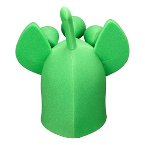 May include: Green foam animal head costume with large ears and a long tail.