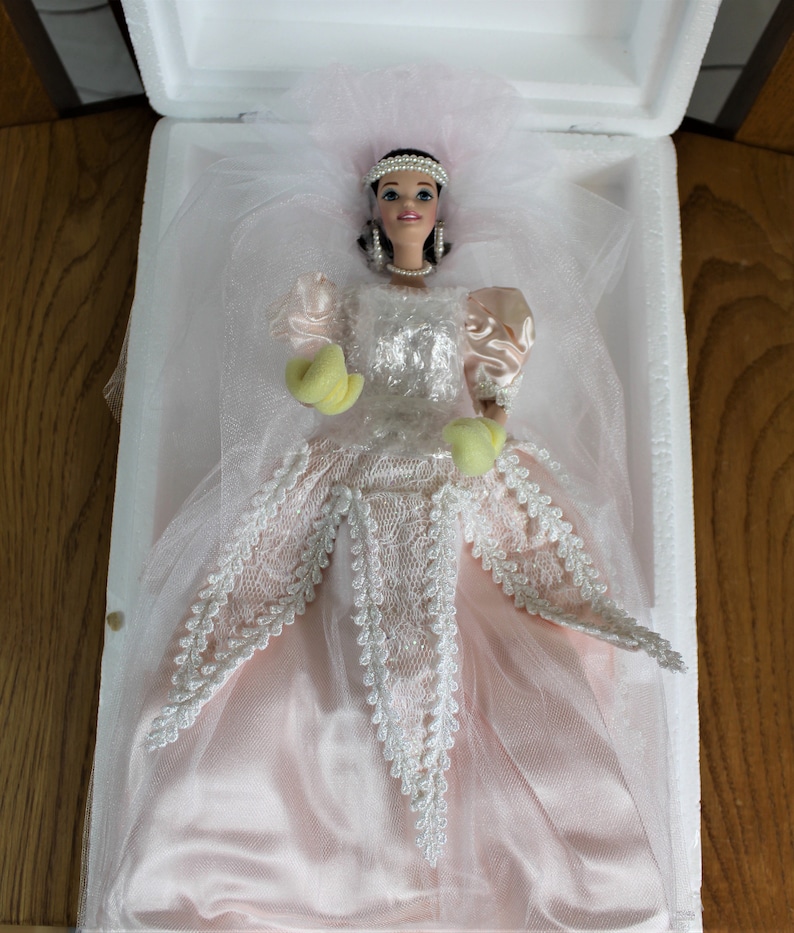 Blushing Orchid Bride Porcelain Barbie From the Wedding Flower