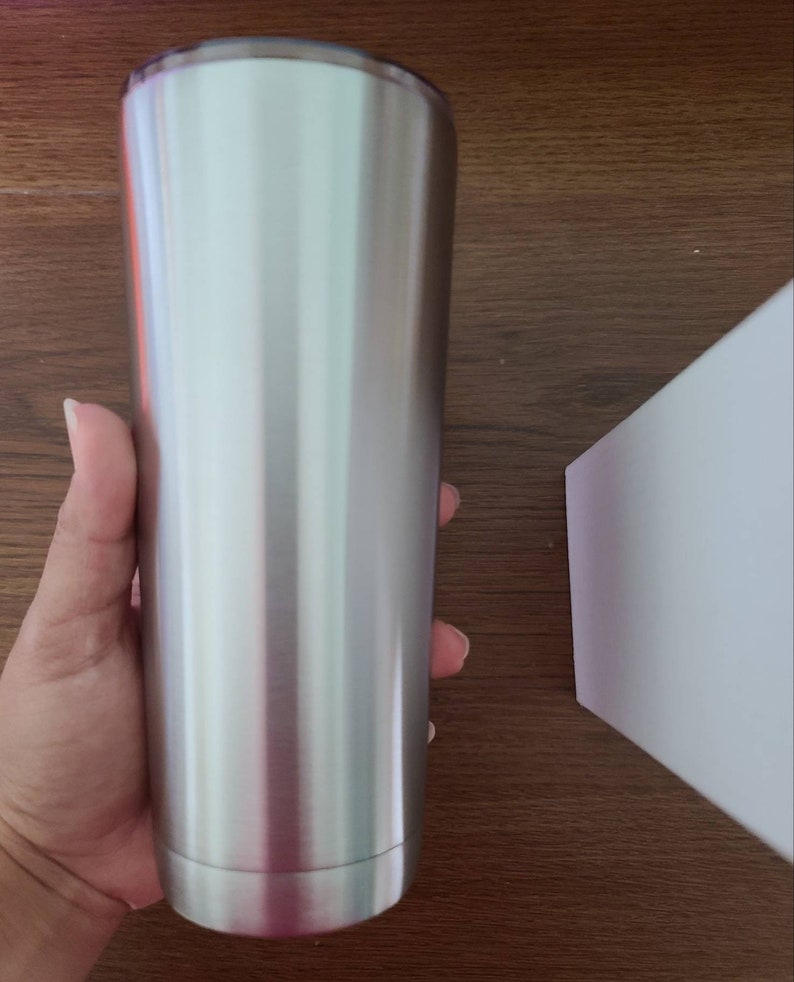 20oz Skinny Double Walled Stainless Steel Tumbler with Straw; DIY Tumbler; Blank Stainless Steel Tumbler
