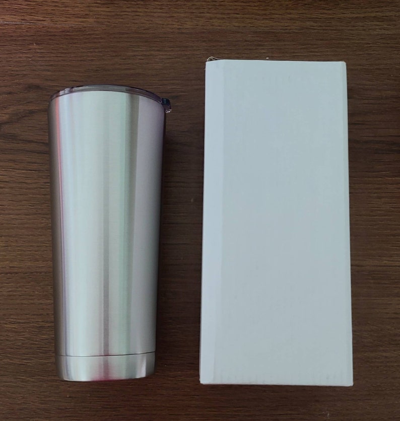 20oz Skinny Double Walled Stainless Steel Tumbler with Straw; DIY Tumbler; Blank Stainless Steel Tumbler