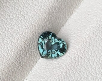 Natural Teal Sapphire • Unheated Sapphire Heart Shape 6.1x5.6x3.6 mm 0.93 ct Sapphire Ring/Pendant Jewelry-1731