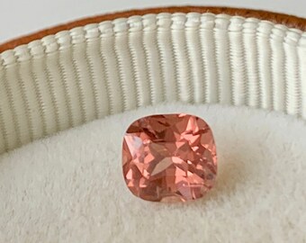 Natural Spinel - Sparkly Orange Spinel 1.13CT - 6.2x5.8x4.2 mm - Cushion Cut - Spinel Jewelry 1658