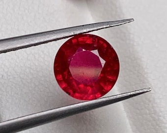 Ruby Rond gesneden in paar oorbel sieraden ontwerp KZ1225