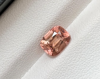 1.7 CT Natural Tourmaline - Exquisite Orange Pink Tourmaline - Cushion Cut -8.1 x 6.2 x 4.7 mm • Tourmaline Jewelry/ Bespoke Jewelry KZ1613