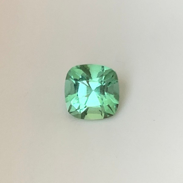 Gorgeous Mint Green Tourmaline Precision Cushion Cut 1.16 ct • 6.2 x 6.3 x 4.8 mm Natural Tourmaline Jewelry • Engagement Ring - 1759