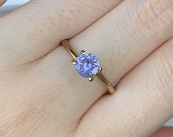 Natural Unheated Lavender Tanzanite Round Cut .76ct  5.8x5.8x3.4mm - Tanzanite Jewelry/Engagement Ring/Bespoke Jewelry 1913