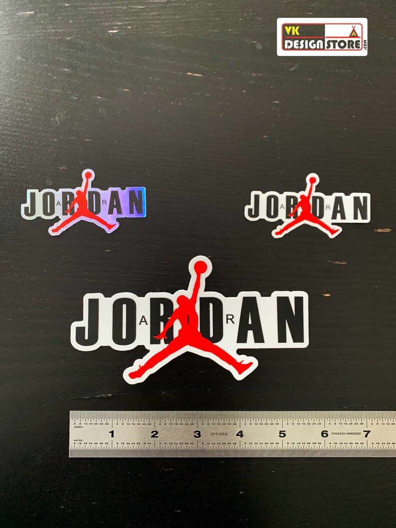 Air Jordan sticker 3 x 1.5. Laptop decal. Perfect as iMac Etsy