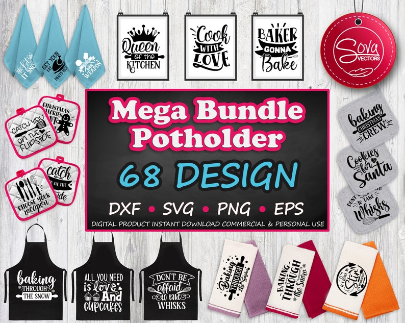 Potholders Pot Holders Svg Files For Cricut Christmas Svg Etsy