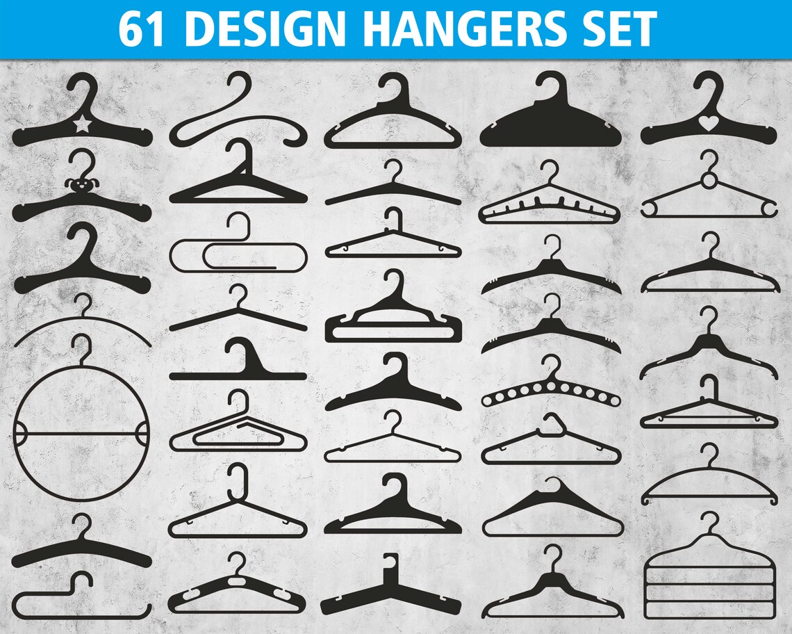 Hangers Set SVG files SVG designs digital download Etsy