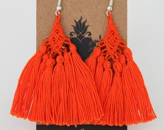 Wind Macrame Earrings – Handmade Jewelry from Magical Cuetzalan