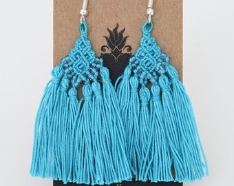 Wind Macrame Earrings – Handmade Jewelry from Magical Cuetzalan