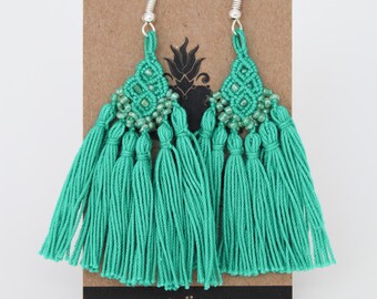 Wind Macrame Earrings – Handmade Jewelry from Magical Cuetzalan