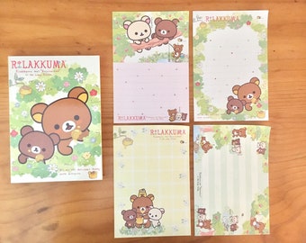 B San-X Rilakkuma Ring Sticky Note Memo Brown Bear Starry Night