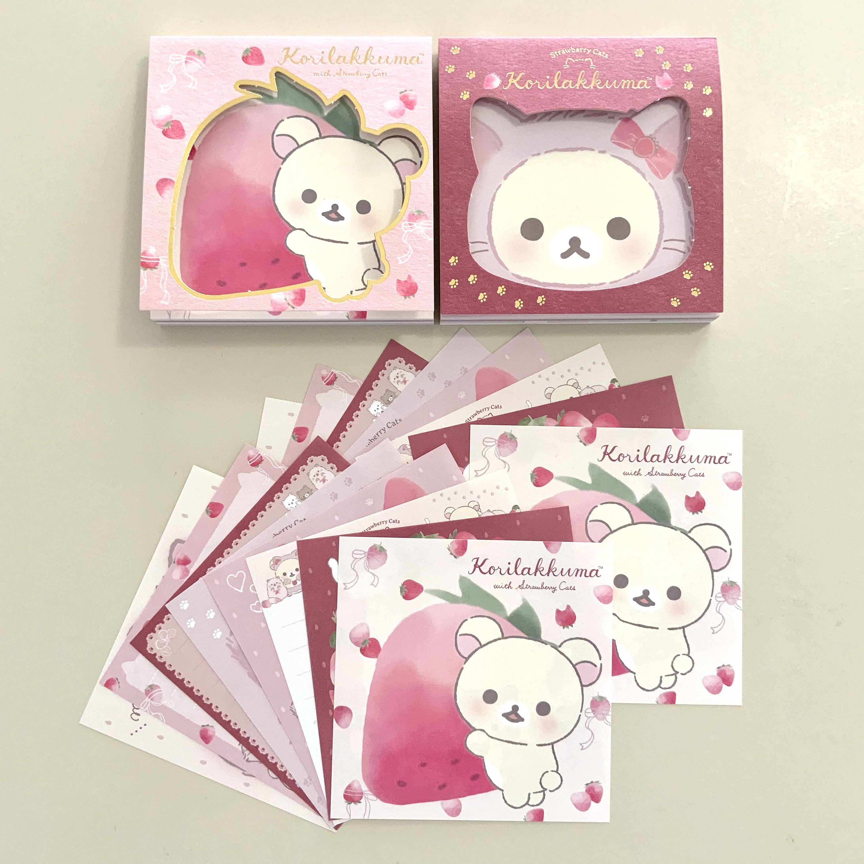 Korilakkuma Strawberry Cats NyanNyan Figure Set agrohort.ipb.ac.id