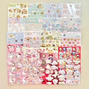 San-X Rilakkuma, Kumausa, Sentimental Circus, Coronya Cat, Kokoro Araiguma und andere Charaktere Sticker Sheets.