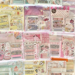 95-100pcs Cute Stationery Kit Packs / Grab Bag ‘Colour-Themed’ or ‘No-Theme’.