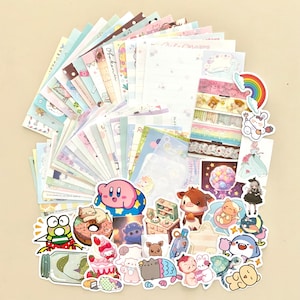 XL - XXXL Random/Mystery Cute Grab Bags - Washi Samples, Stickers and Loose Memo Sheets.
