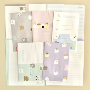 Paquete de muestra de letras lindas kawaii de CruX Obakenu Ghost: 10 hojas, 5 sobres.