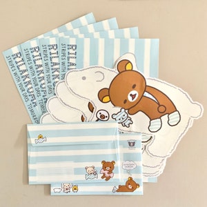 Pacote de amostra de conjunto de letras Rilakkuma “Stripes Everyday 2” de março de 2014 da San-X.