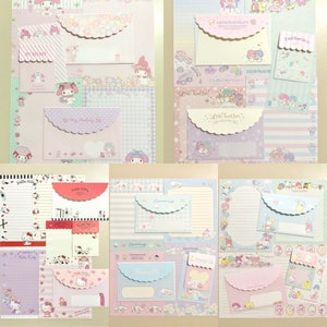 Paquete de muestra de letras lindas Kawaii Hello Kitty My Melody de Sanrio 2021.