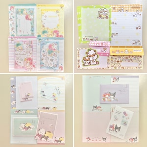 Personajes de Sanrio Corocorokuririn Little Twin Stars My Melody Kuromi 2023, 2022, 2021, 2015 Paquetes de muestra de juego de letras lindo Kawaii.
