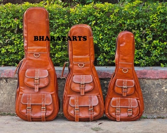 Leather Ukulele Bag , Inside Padding , Leather Bag , Soprano, Concert, Tenor, Baritone Ukulele Case