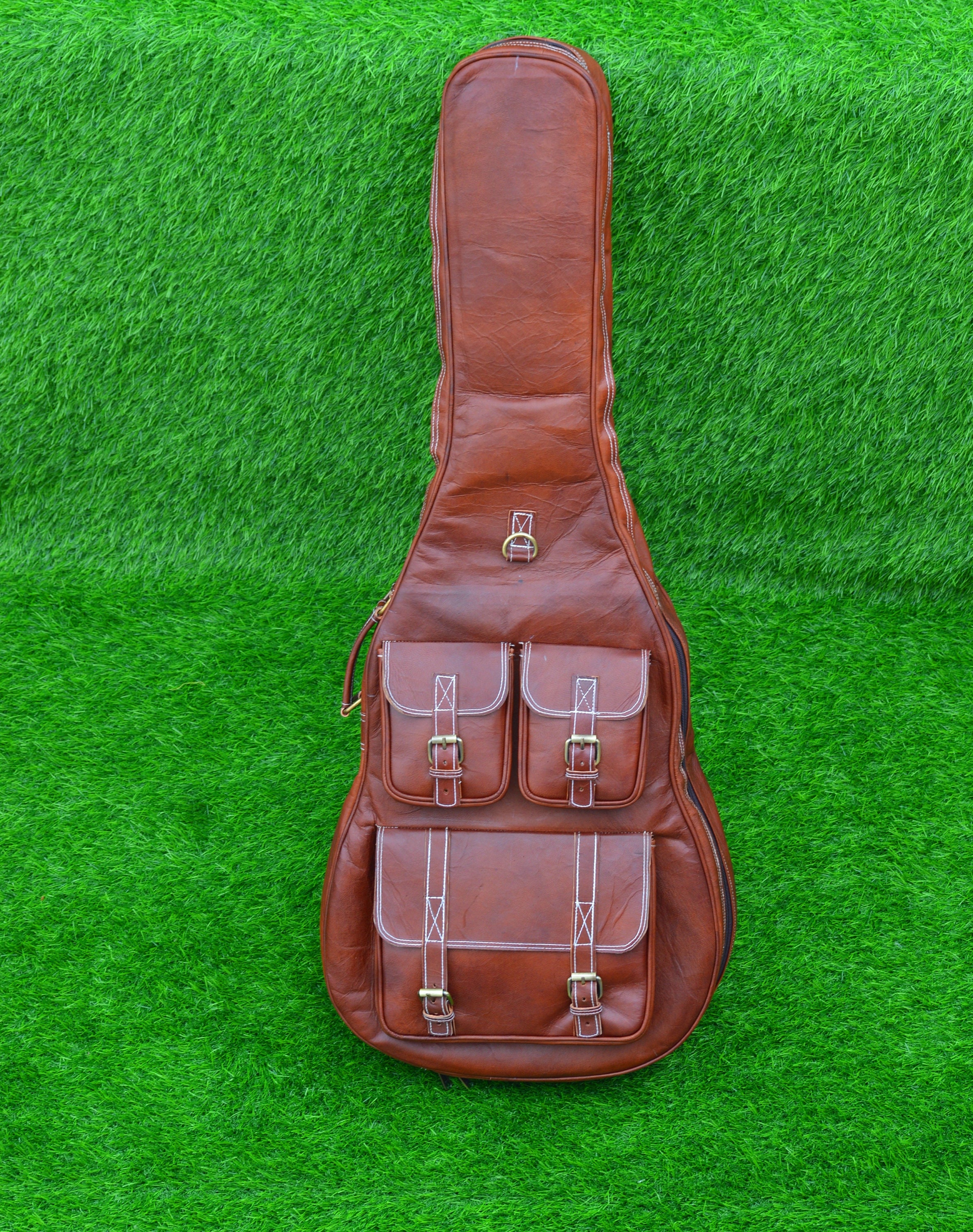 Leather Guitar Case Soft case Guitar Bag Leather case Etsy