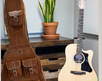 フォークギターとギターケース E.D.GEAR ESC-20/AG アコースティックギター用ソフトケース 20mm厚