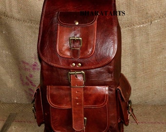 Genuine Leather Backpack, Travel, Hiking, College BAG, Rucksack For Men & Women