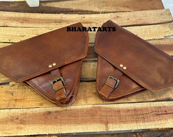 Borse laterali da sella Cafe Racer, borsa da viaggio lato destro in vera pelle per moto