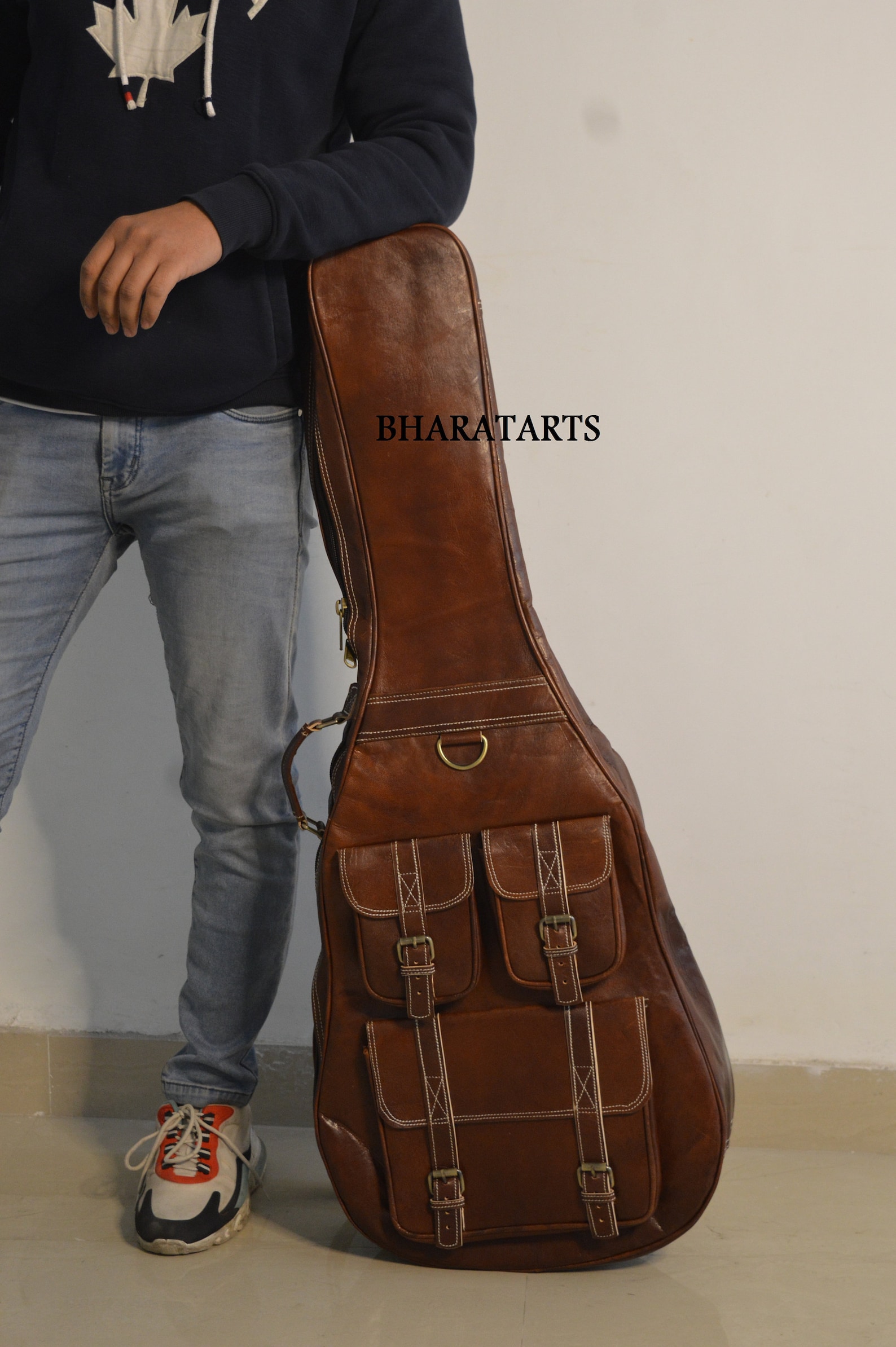 50 OFF Leather Guitar Case Soft Case Guitar Bag Leather Etsy