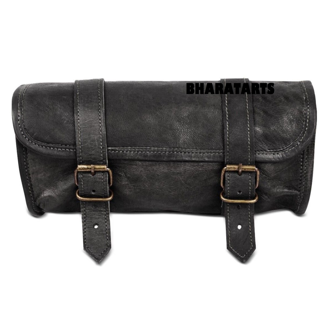 10-Round Waterproof Motorcycle Tool / Fork Bag For Harley W/ Quick-Release - Black (DD12)