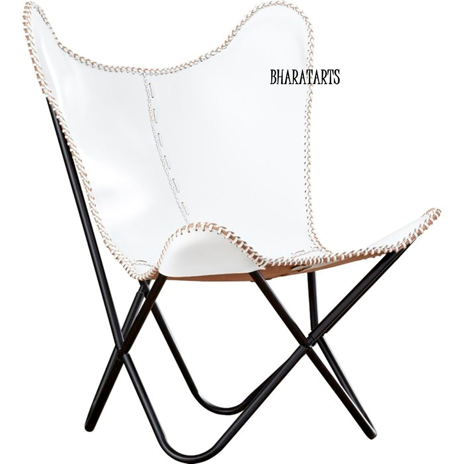 Leather Butterfly Chair Leather Loving Room Chair Cover Wight Etsy