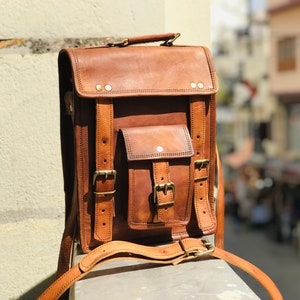 Personalised 11" Small Satchel, Genuine leather messenger bag, Ipad bag, shoulder bag, Christmas Gift