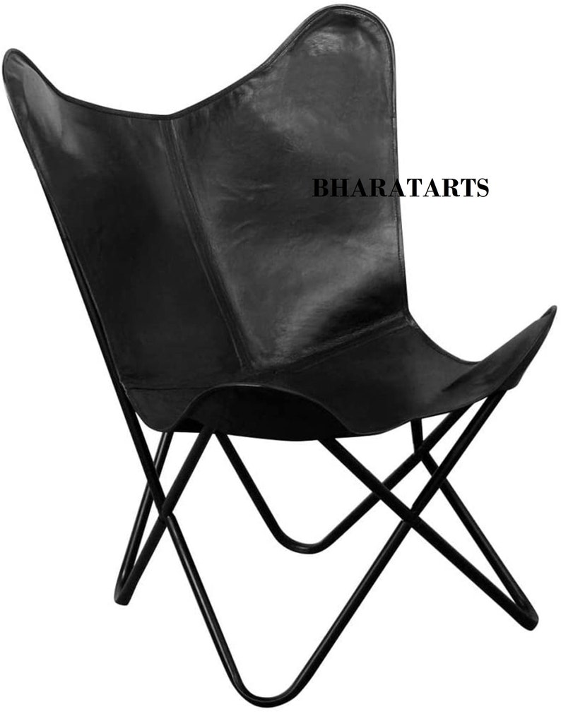 50 off Sale Leather Butterfly Chair Black and Ten Color Set Etsy
