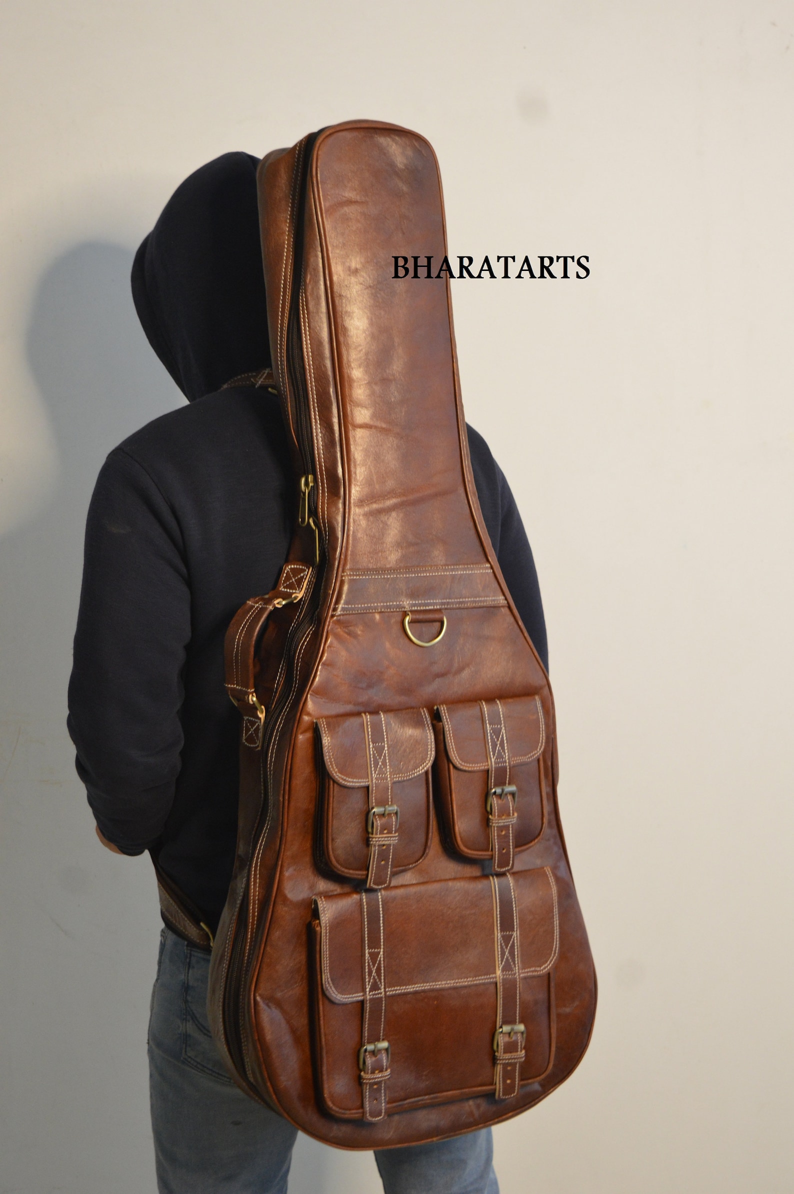 50 OFF Leather Guitar Case Soft Case Guitar Bag Leather Etsy