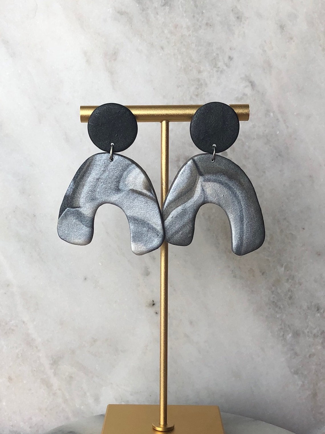 Modern Minimalist Earrings Statement Earrings Handmade Etsy