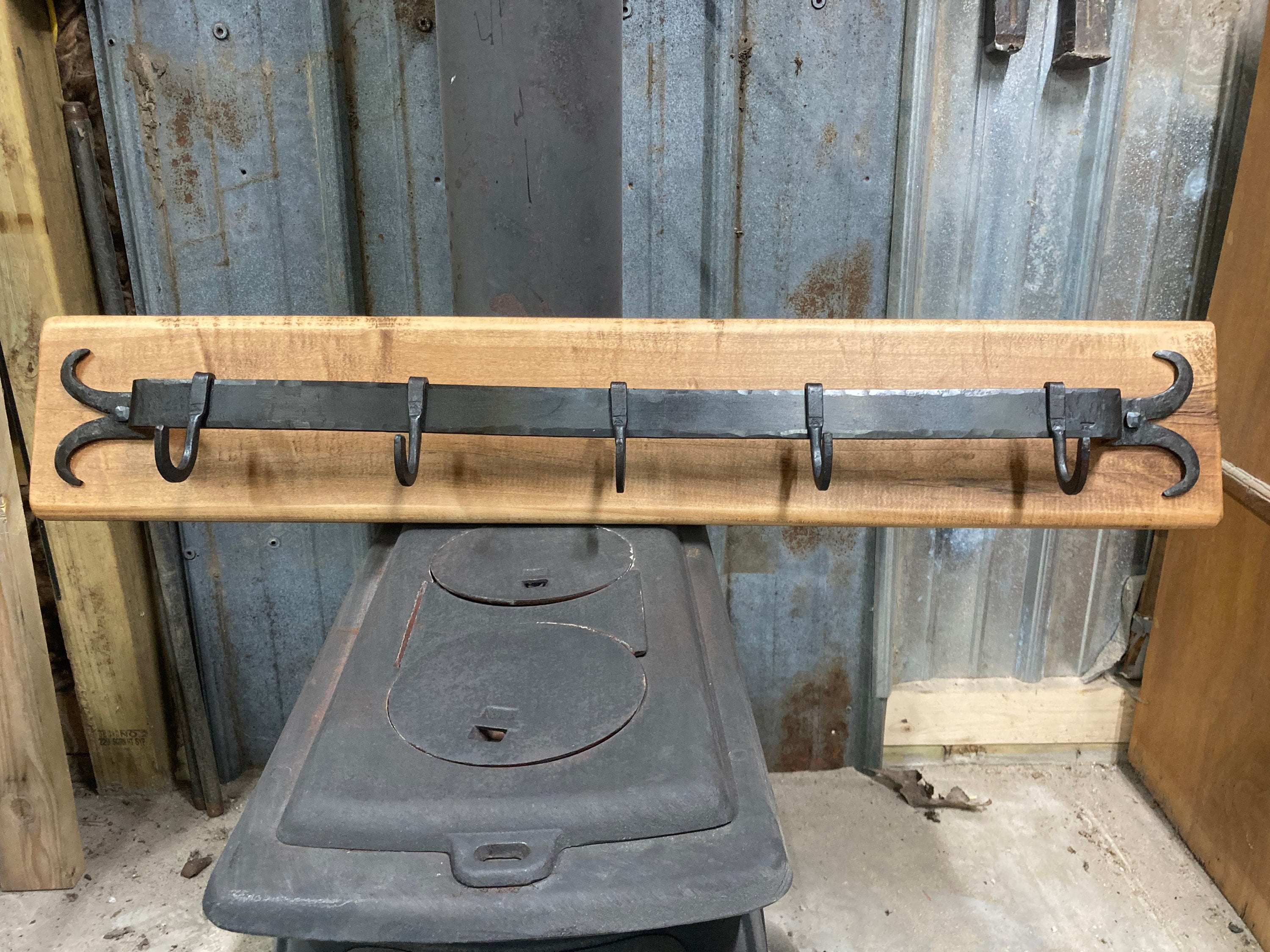 Hand Cast Iron Pot Skillet Rack Hanger Etsy