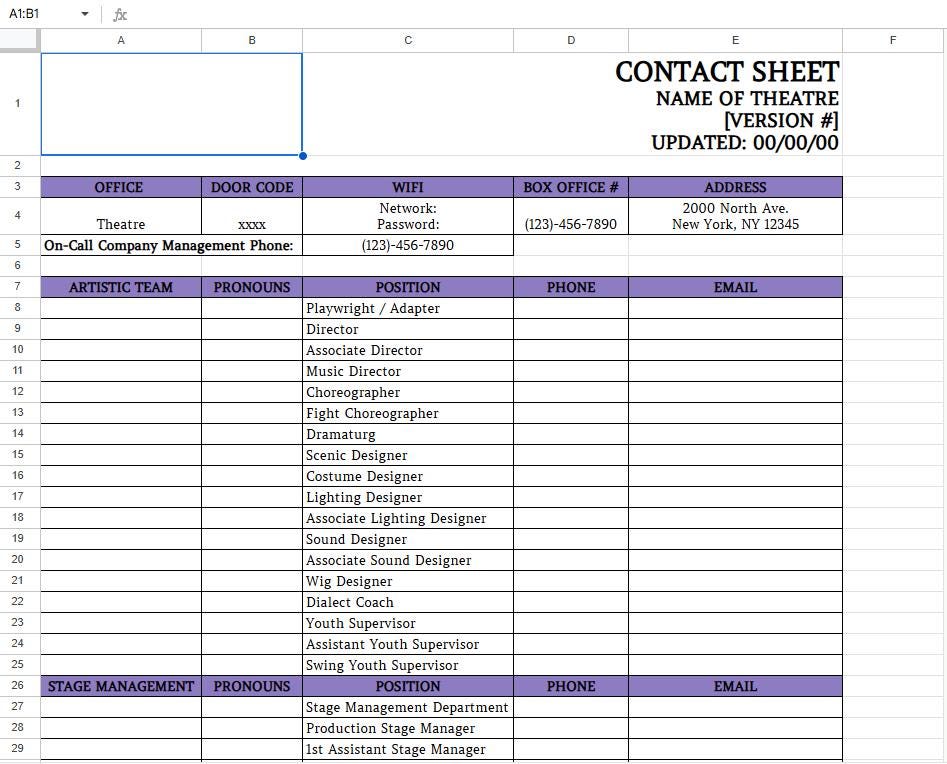 Scripts Labels Stage Manager Stage Manager's Pre-production Hub - Etsy